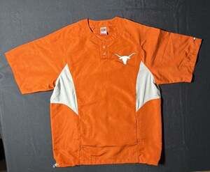 Vintage Nike Texas Longhorns Short Sleeve Pullover Batting Jacket